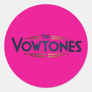 De Vowtones - Logo Stickers (Roze)