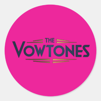 De Vowtones - Logo Stickers (Roze)