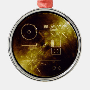 De Voyager Golden Record Metalen Ornament