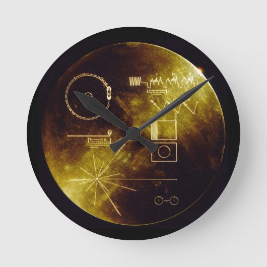 De Voyager Golden Record Ronde Klok (Voorkant)