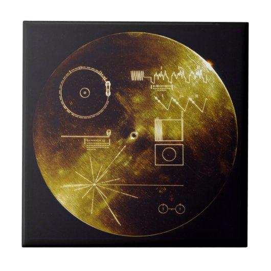 De Voyager Golden Record Tegeltje (Voorkant)