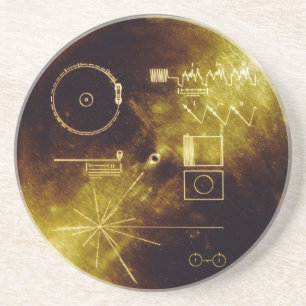 De Voyager Golden Record Zandsteen Onderzetter