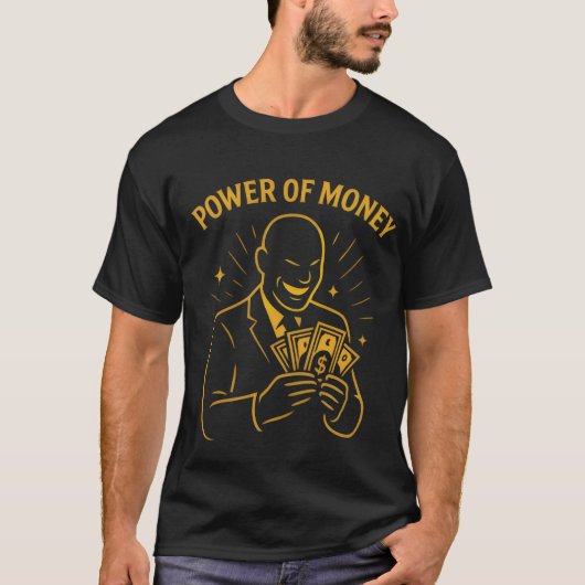 De vraag naar de kracht van geld t-shirt (Voorkant)