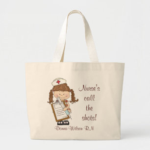 De Vraag van de verpleegster de Gepersonaliseerde Grote Tote Bag