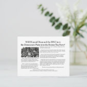 De vraag van de Vraag van het Broodje van de Groep Briefkaart (Staand voorkant)