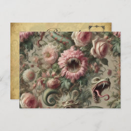 De vraatzuchtige Verdants - Gotisch Victoriaans Feestdagenkaart