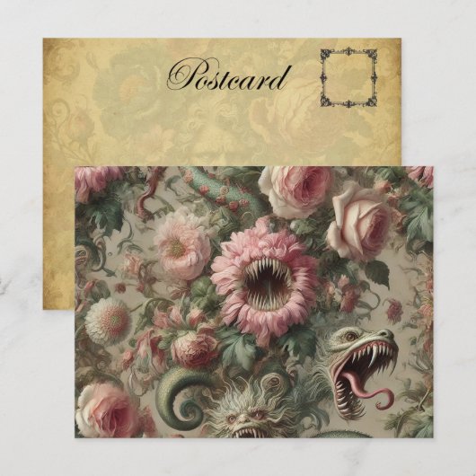 De vraatzuchtige Verdants - Gotisch Victoriaans Feestdagenkaart (Voorkant / Achterkant)