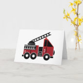 De vrachtwagen leeg wenskaart van de brand kaart (Gele Bloem)