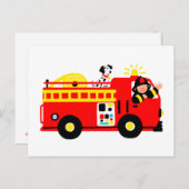 De Vrachtwagen van de brand Briefkaart (Voorkant / Achterkant)