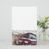 De Vrachtwagen van de brand Briefpapier (Staand voorkant)
