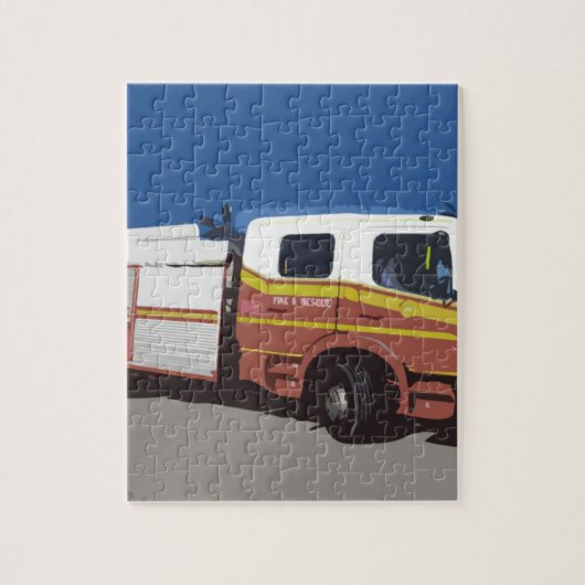 De Vrachtwagen van de brand Legpuzzel (Verticaal)