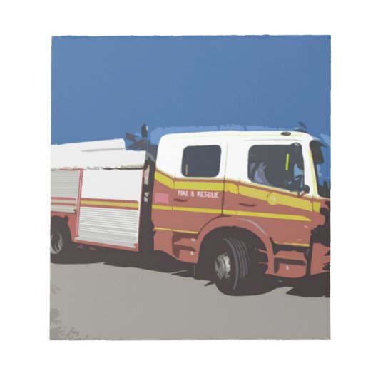 De Vrachtwagen van de brand Notitieblok (Voorkant)