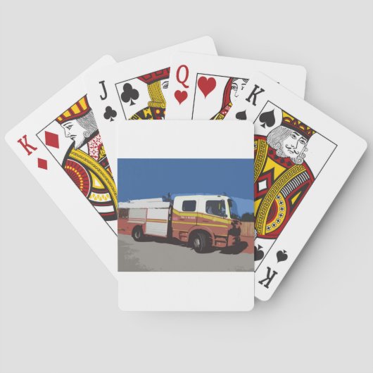 De Vrachtwagen van de brand Pokerkaarten (Achterkant)