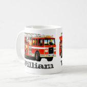 De Vrachtwagen van de Brand van de Naam van de Koffiemok (Voorkant links)