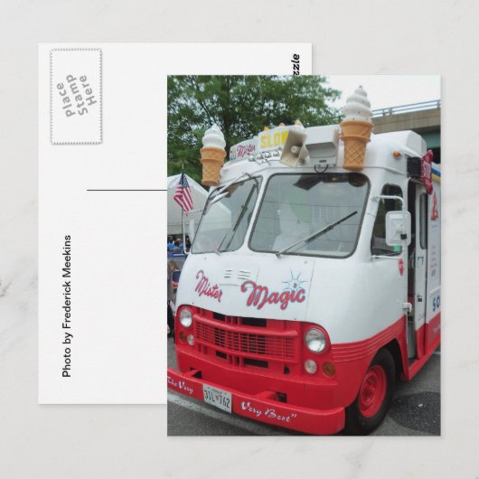 De Vrachtwagen van het roomijs Briefkaart (Voorkant / Achterkant)