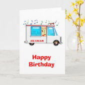 De Vrachtwagen van het roomijs met Muziek Kaart (Gele Bloem)