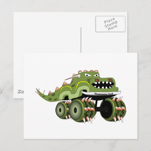 De Vrachtwagen van Monstersaurus Briefkaart (Voorkant / Achterkant)