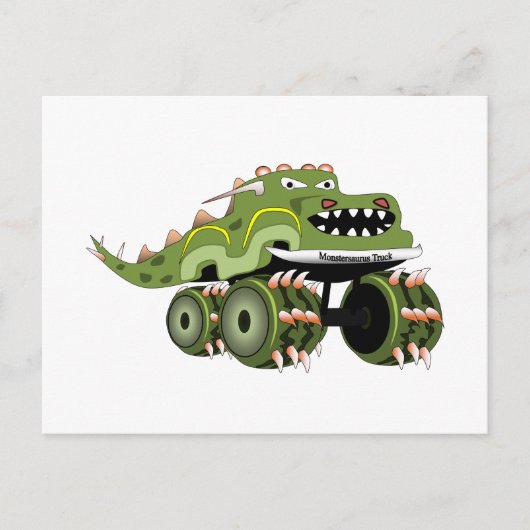 De Vrachtwagen van Monstersaurus Briefkaart (Voorkant)
