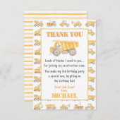 De Vrachtwagenpartij van de bouwstortplaats Dank u Bedankkaart (Voorkant / Achterkant)