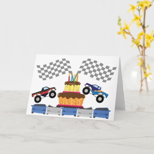 De Vrachtwagens van het monster en de kaart van (Gele Bloem)