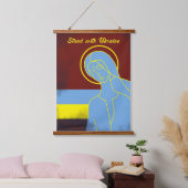 De vrede in Oekraïne "Geel blauw" Hangend Wandkleed (Slaapkamer)