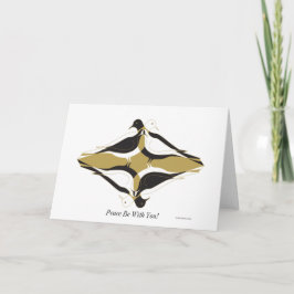 De vrede is met u! feestdagen kaart