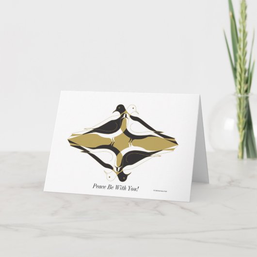 De vrede is met u! feestdagen kaart (Voorkant)