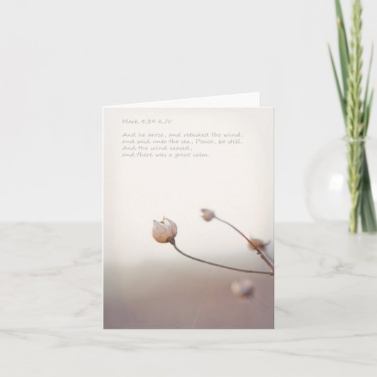 De vrede is nog notakaart bedankkaart (Voorkant)