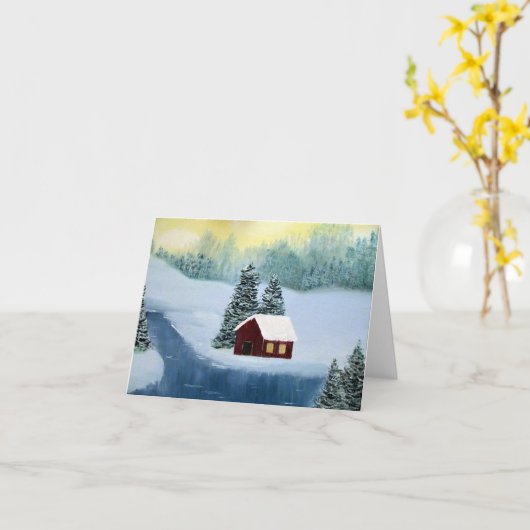 De Vrede Lege Notecard van de winter Kaart (Gele Bloem)