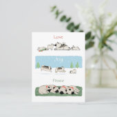 De Vrede | Leuke van de Vreugde van de Liefde van Feestdagenkaart (Staand voorkant)