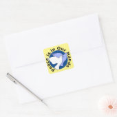 DE VREDE LIGT IN ONZE HANDEN VIERKANTE STICKER (Envelop)
