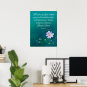 De vrede van God – Filippenzen 4:7 Bijbelvers Kuns Poster (Thuiskantoor)