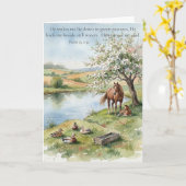 De vrede van Jezus, onze herder: Psalm 23 Kaart (Gele Bloem)