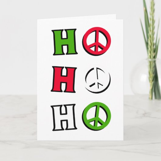 De Vrede van Kerstmis "ho ho ho" - Kaart (Voorkant)
