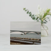 De Vredesbrug in Buffalo, NY Folie Feestdagen Briefkaart (Staand Voorkant)