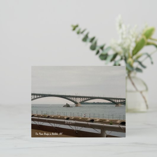 De Vredesbrug in Buffalo, NY Folie Feestdagen Briefkaart (Staand Voorkant)