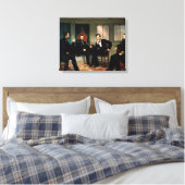 De vredesmakers van George Peter Alexander Healy Canvas Afdruk (Insitu (Slaapkamer))