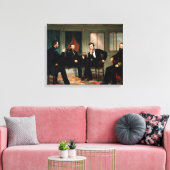 De vredesmakers van George Peter Alexander Healy Canvas Afdruk (Insitu (Woonkamer))