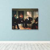 De vredesmakers van George Peter Alexander Healy Canvas Afdruk (Insitu (Houten vloer))