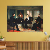 De vredesmakers van George Peter Alexander Healy Canvas Afdruk (Insitu (Woonkamer))