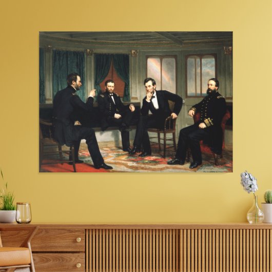 De vredesmakers van George Peter Alexander Healy Canvas Afdruk (Insitu (Woonkamer))