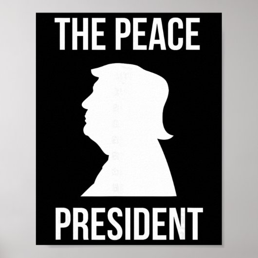 De vredespresident, Trump president van vrede Poster (Voorkant)