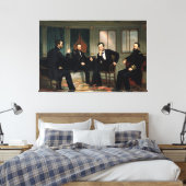 De vredestichters Schilderij van 1868 Canvas Afdruk (Insitu (Slaapkamer))