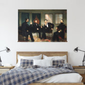 De vredestichters Schilderij van 1868 Canvas Afdruk (Insitu (Slaapkamer))