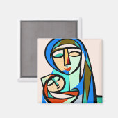 De Vredige Madonna Magneet (Voorkant / Achterkant)