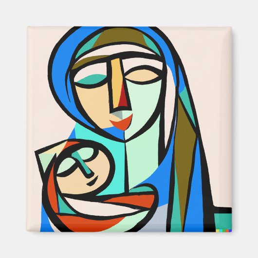 De Vredige Madonna Magneet (Voorkant)