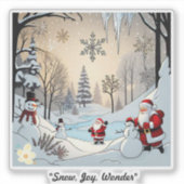 "De vredige sluimer van de winter" Sticker (Voorkant)