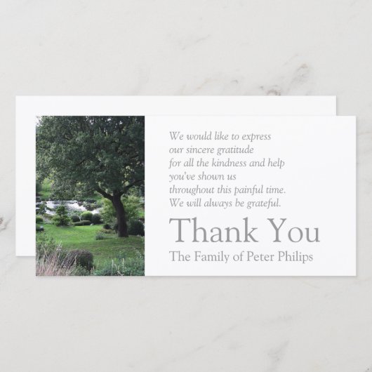 De vredige tuin 6 sympathie bedankt 2 (Voorkant / Achterkant)