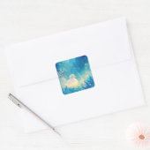 De Vreedzame Eendenoorden Vierkante Sticker (Envelop)