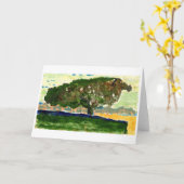 De vreedzame eenzame kaart van de boomnota (Gele Bloem)